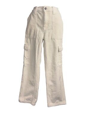 PacSun Ivory Corduroy Cargo Pants Women’s XS Elastic Waist